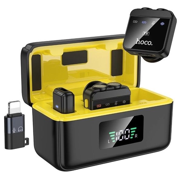 IMG_0428 Hoco L17 Dual-Mic Magnetic Lavalier Wireless Digital Microphone (iP/Type-C) - Image 1